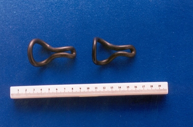 Two Albert Smith pessaries associated with Dr Frank Forster, c.1899 to 1930