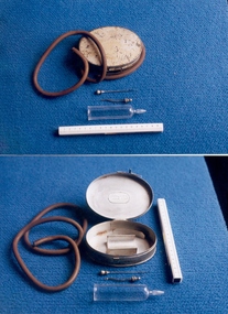 'Horrocks' saline infusion apparatus used by Dr Mitchell Henry O'Sullivan, Down Bros., London
