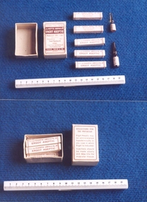 Box of ampoules used by Dr Mitchell Henry O'Sullivan, Parke, Davis and Co, c. 1952