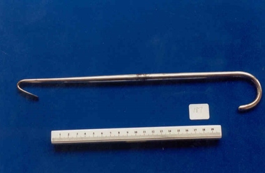 Obstetrical crotchet and blunt hook used by Dr Mitchell Henry O'Sullivan