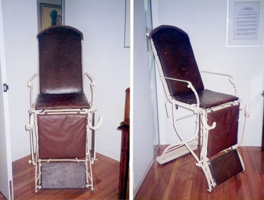Examination chair associated with the Faculty of Anaesthetists, Royal Australian College of Surgeons, c1900