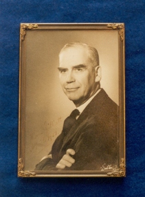 Framed photograph of Sir William Gilliatt, 1951