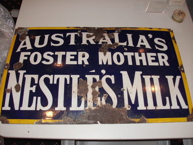 Sign, advertising, 1930s
