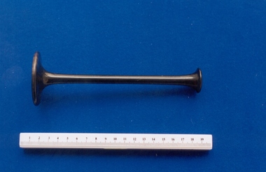 Furgusson-style fetal stethoscope associated with midwife Mary Howlett, c. 1866 - 1920