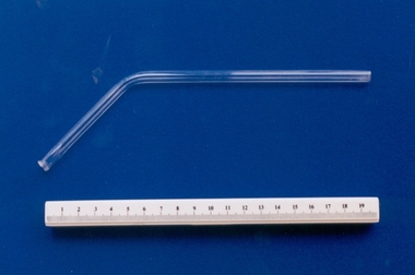 Glass vaginal irrigator associated with midwife Mary Howlett, c. 1866 - 1920