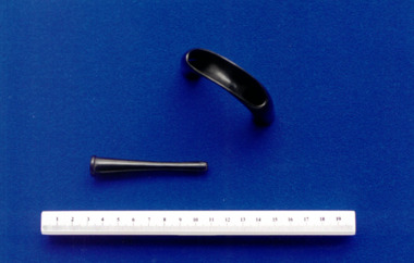 Incomplete vaginal douch apparatus set associated with midwife Mary Howlett, c. 1866 - 1920