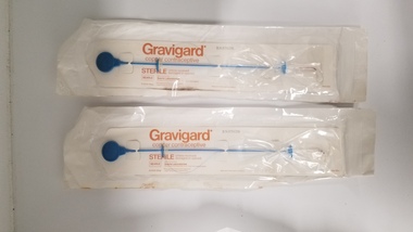 Equipment - Two Gravigard IUDs associated with Dr Lachlan Hardy-Wilson, Searle Laboratories