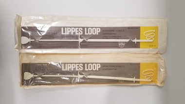 Equipment - Two Lippes Loop IUDs associated with Dr Lachlan Hardy-Wilson, Ortho Pharmaceutical Corporation