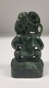 Sculpture - Greenstone (pounamu) Maori tiki carving presented to the Australian Council, RCOG, by the New Zealand Council, RCOG