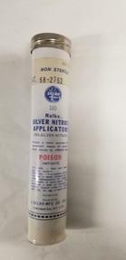 Equipment - Tube of Ralks silver nitrate applicators associated with Dr Lachlan Hardy-Wilson, Ralks, c.1980s