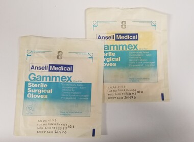 Equipment - Gammex surgical gloves associated with Dr Lachlan Hardy-Wilson, 1984