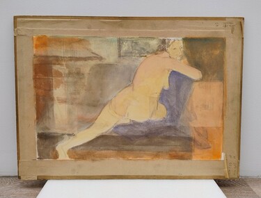 Painting - Watercolour on paper on board, Untitled (Nude)