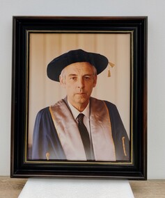 Photograph - Framed photograph of Dr Liam Hugh Wright, RNZCOG President, c. 1982-1984