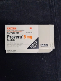 Unknown - Box of Provera medication, 5 mgms, c. 1990s