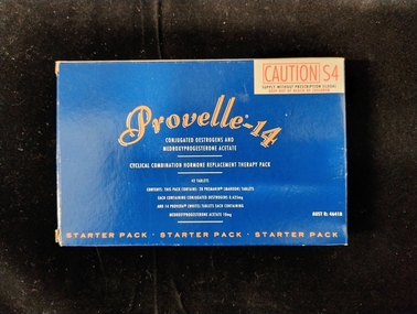 Box of Provelle 14 medication, Upjohn, c.1995-1996