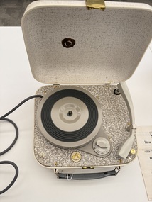 Domestic object - "His Master's Voice" Minigram 4 Speed Record Player