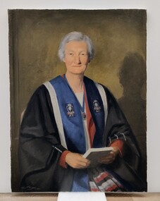 Painting - Portrait of Dame Ella Macknight, Paul Fitzgerald, 1990