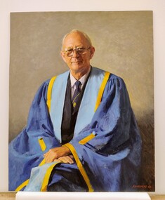 Painting - Portrait of Professor L.W. Cox, Robert Hannaford, 1990