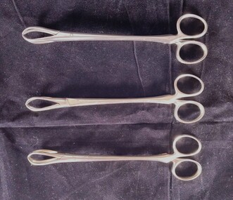 Instrument - Three pairs of box tipped tissue forceps associated with Dr Felix Meyer, Down Bros., London