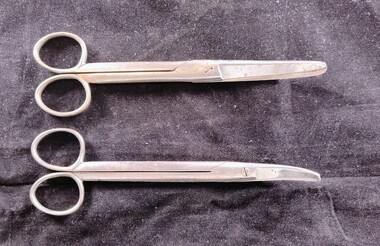 Instrument - Two pairs of uterine suture scissors associated with Dr Felix Meyer, Mayer & Meltzer