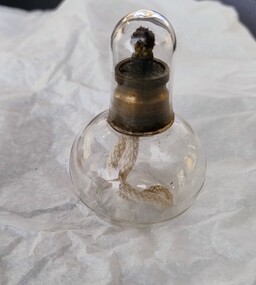 Equipment - Glass spirit burner associated with Dame Constance D'arcy