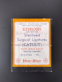 Equipment - Box of Ethicon catgut vials associated with Dame Constance D'arcy, Johnson & Johnson