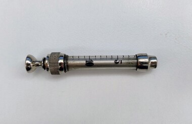 Instrument - Glass syringe associated with Dame Constance D'arcy
