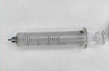 Instrument - Glass syringe associated with Dame Constance D'arcy, ACME