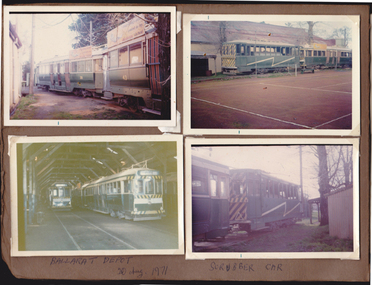 Photograph Album (part of), Ray Pearson's Photo Album - Trams of Victorian Railways, Ballarat, Bendigo, Geelong