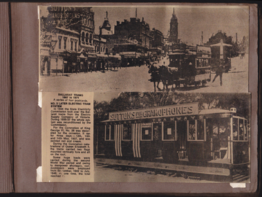 Photograph Album (part of), Ray Pearson's Photo Album - Trams of Victorian Railways, Ballarat, Bendigo, Geelong