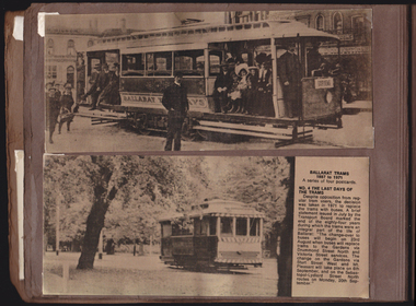 Photograph Album (part of), Ray Pearson's Photo Album - Trams of Victorian Railways, Ballarat, Bendigo, Geelong