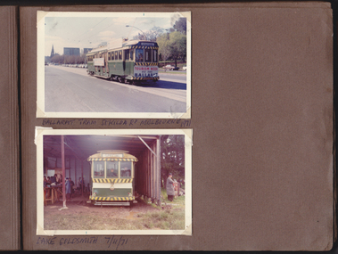 Photograph Album (part of), Ray Pearson's Photo Album - Trams of Victorian Railways, Ballarat, Bendigo, Geelong