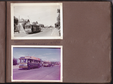 Photograph Album (part of), Ray Pearson's Photo Album - Trams of Victorian Railways, Ballarat, Bendigo, Geelong