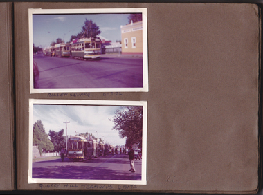 Photograph Album (part of), Ray Pearson's Photo Album - Trams of Victorian Railways, Ballarat, Bendigo, Geelong