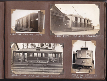 Photograph Album (part of), Ray Pearson's Photo Album - Trams of Victorian Railways, Ballarat, Bendigo, Geelong