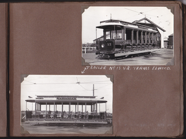 Photograph Album (part of), Ray Pearson's Photo Album - Trams of Victorian Railways, Ballarat, Bendigo, Geelong