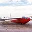 Red and white sailplane