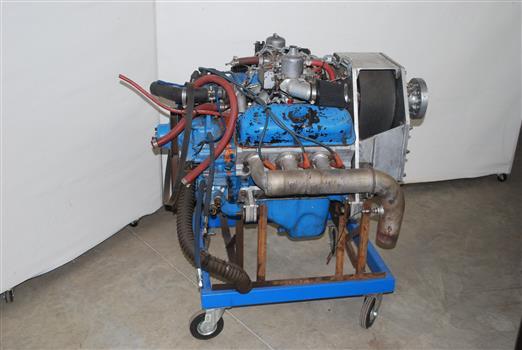 Motor mounted on a frame with casters