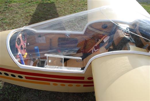 View of glider cockpit