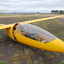 Yellow glider in open space