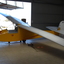 Glider in hangar