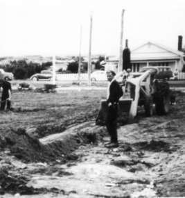 Photograph - c1959 Building works at Boundary Road East Geelong