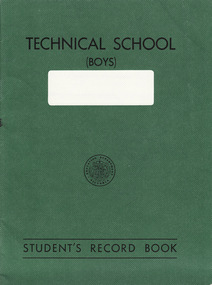 Book - Technical School (Boys) Student's record book