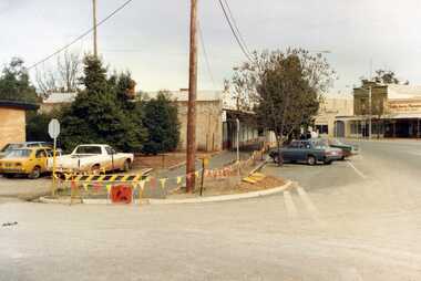Street view of Charlton shop precinct on the south side of the Avoca river.