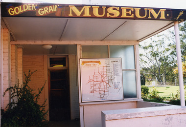 Entrance to the Museum, showing a map of the area