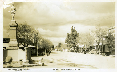 Postcard, Rose Sterograph Company, The Rose Series P.3413 High Street, Charlton, Vic, c.1946