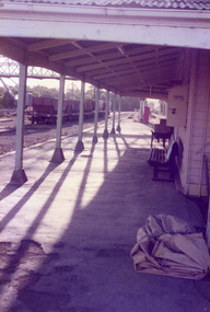  Looking down the railway station platform under the veranda.