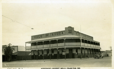 Two storey brick pub hotel. Used as a hosiery factory. 
