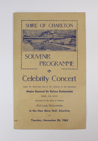 Ephemera - Souvenior Programme & Ticket, Shire of Charlton Concert, 1963