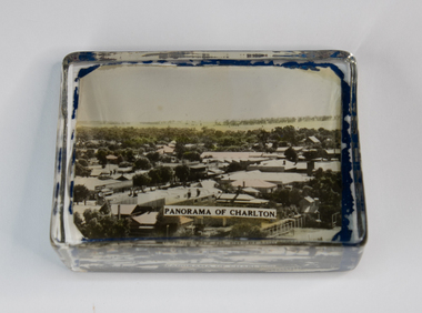 Domestic object - Paper Weight   (Glass with picture)
